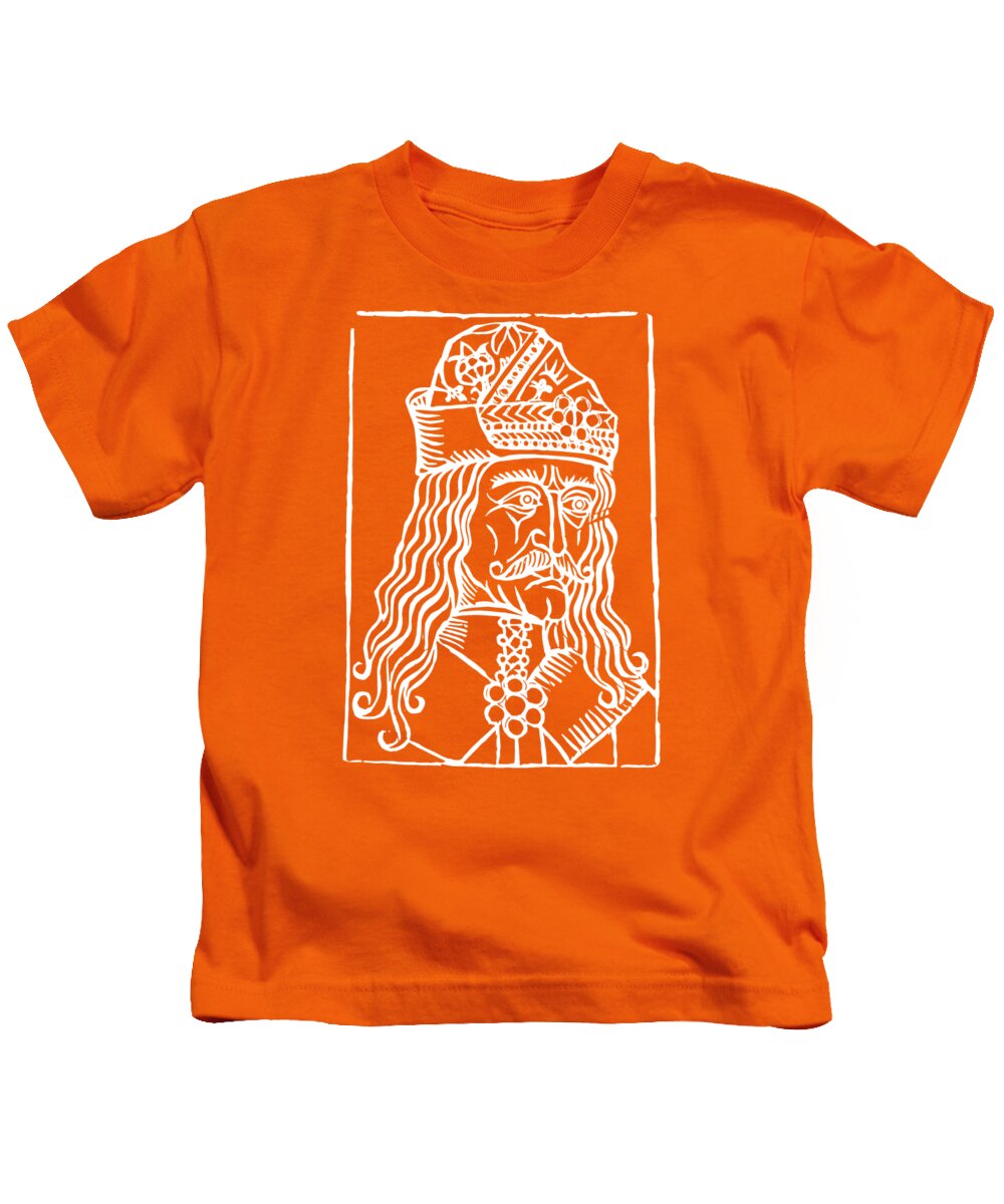 Vlad Tepes Dracula Woodcut - Kids T-Shirt