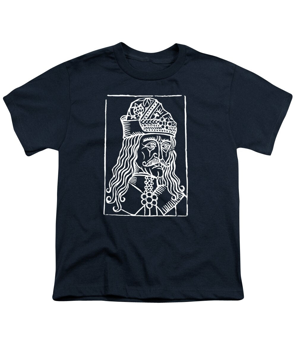 Vlad Tepes Dracula Woodcut - Youth T-Shirt