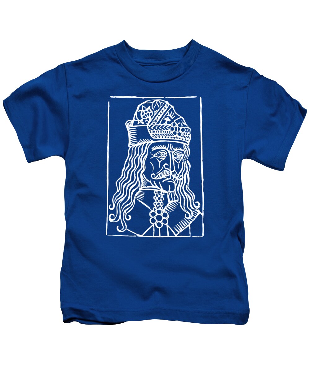 Vlad Tepes Dracula Woodcut - Kids T-Shirt