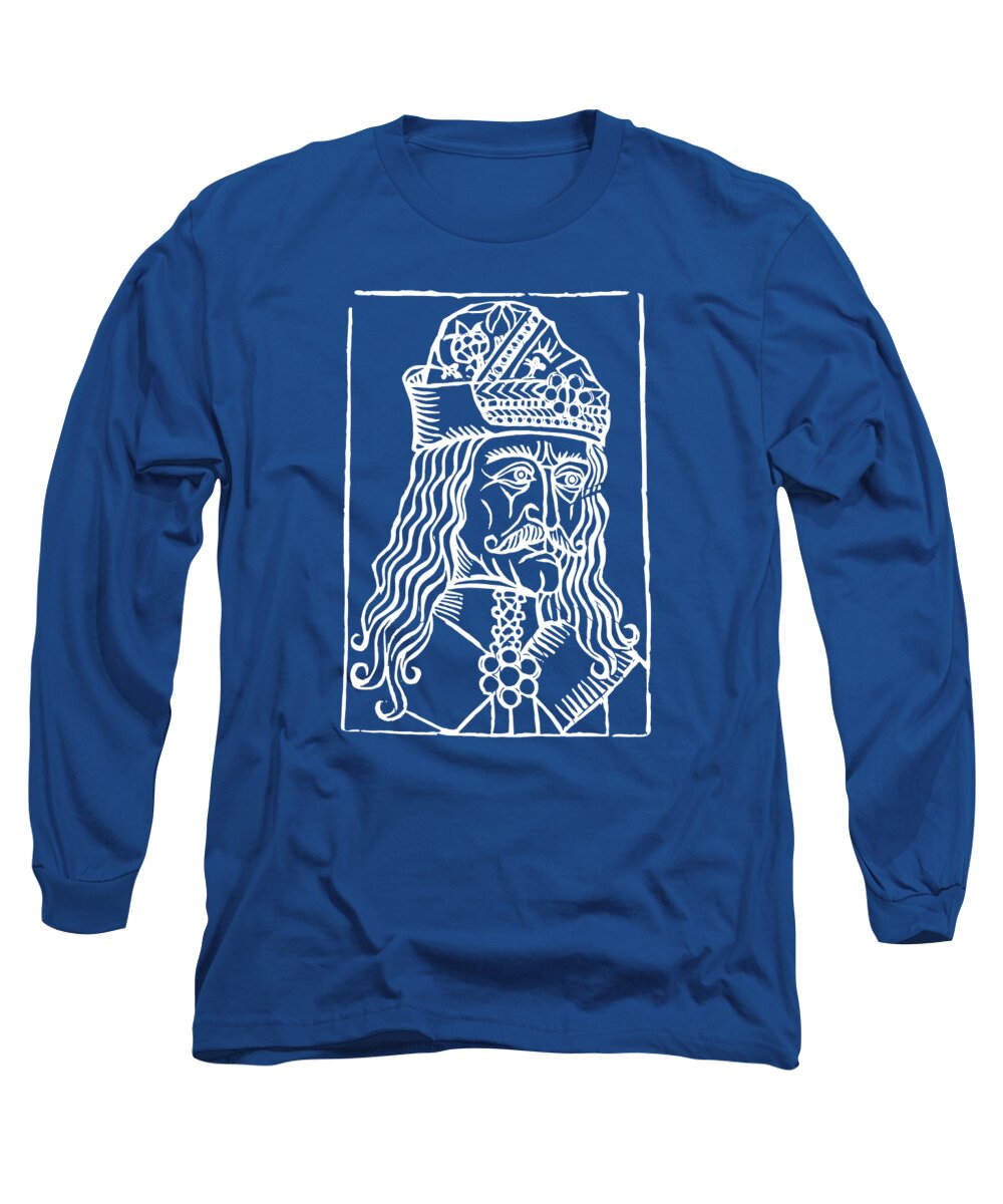 Vlad Tepes Dracula Woodcut - Long Sleeve T-Shirt