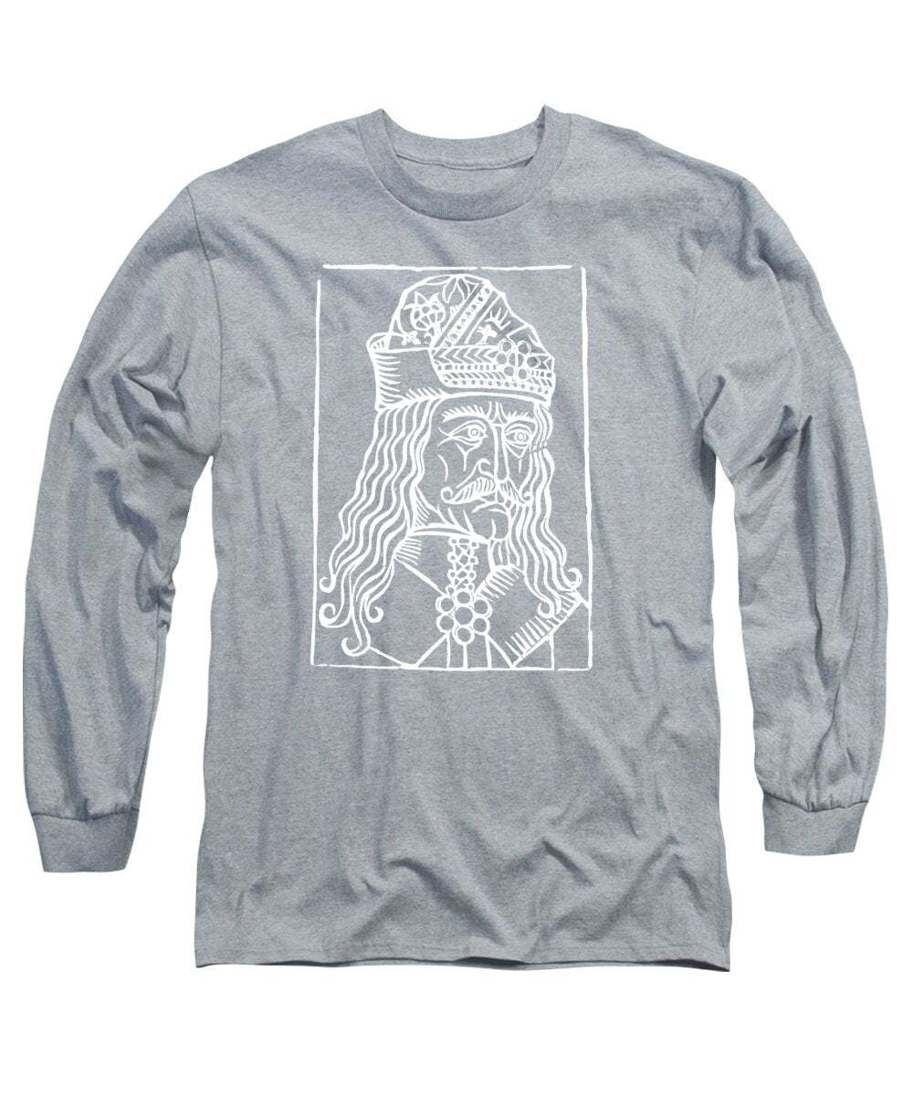 Vlad Tepes Dracula Woodcut - Long Sleeve T-Shirt