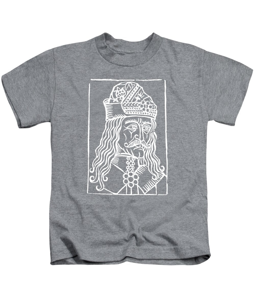 Vlad Tepes Dracula Woodcut - Kids T-Shirt