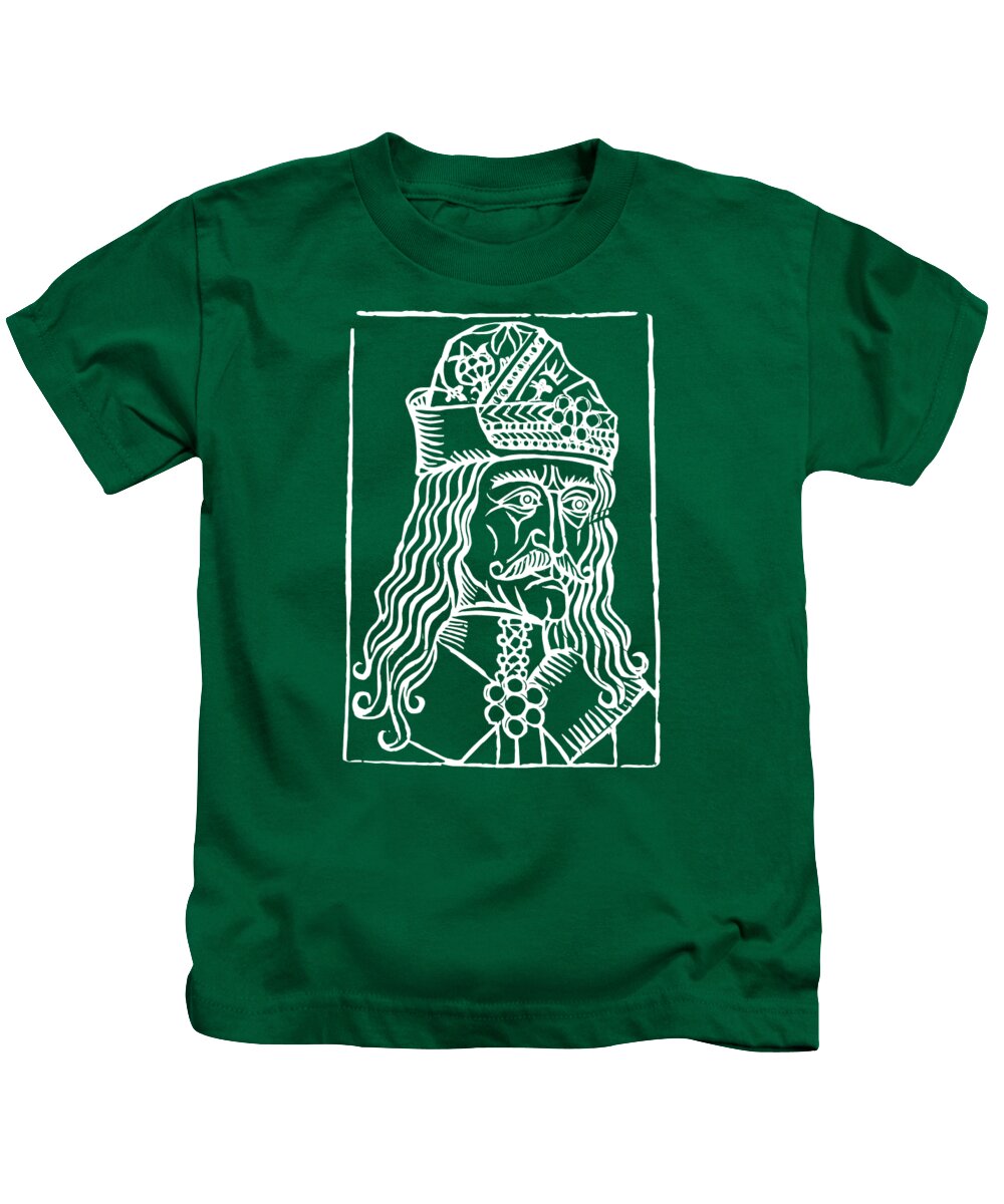 Vlad Tepes Dracula Woodcut - Kids T-Shirt