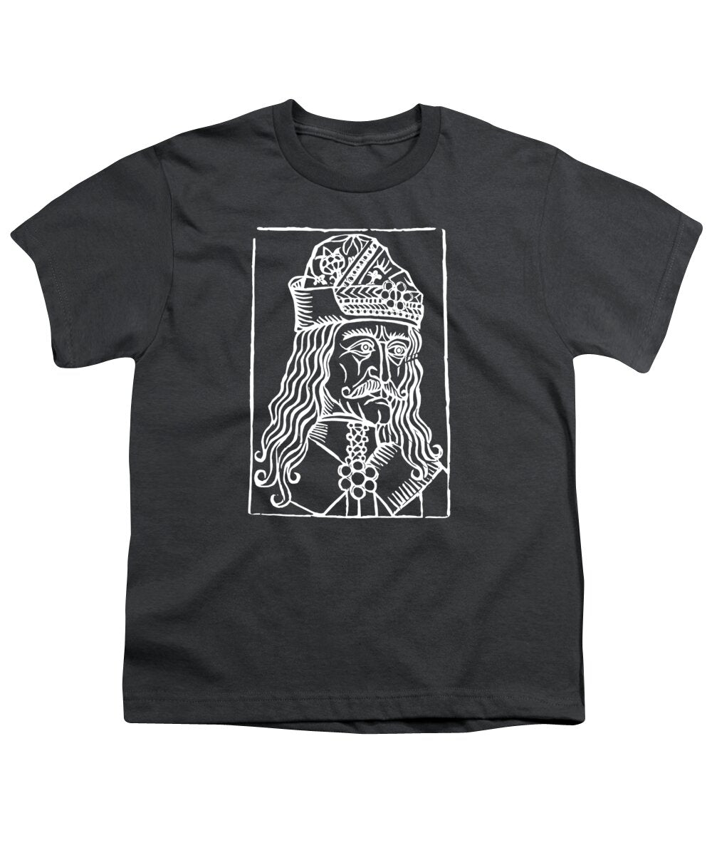 Vlad Tepes Dracula Woodcut - Youth T-Shirt
