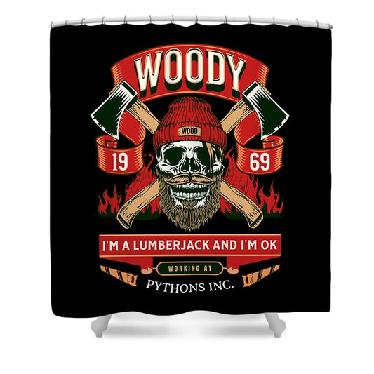 Woody the Lumberjack - Shower Curtain