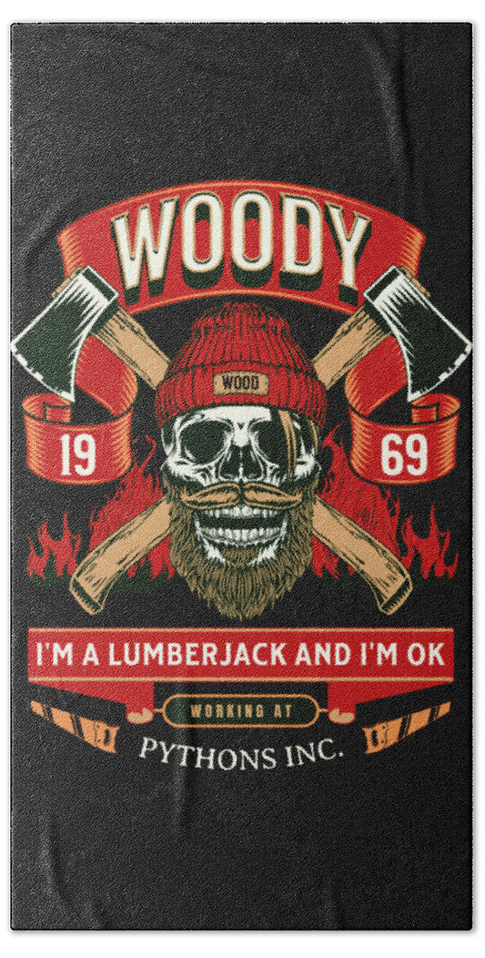 Woody the Lumberjack - Beach Towel