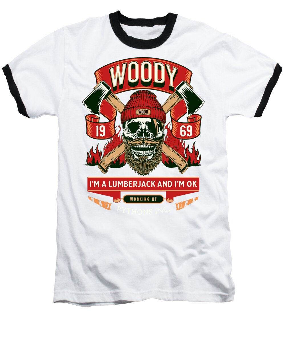 Woody the Lumberjack - Baseball T-Shirt