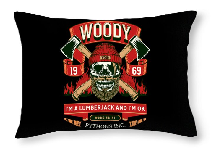 Woody the Lumberjack - Throw Pillow