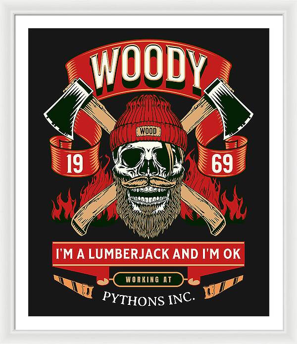 Woody the Lumberjack - Framed Print