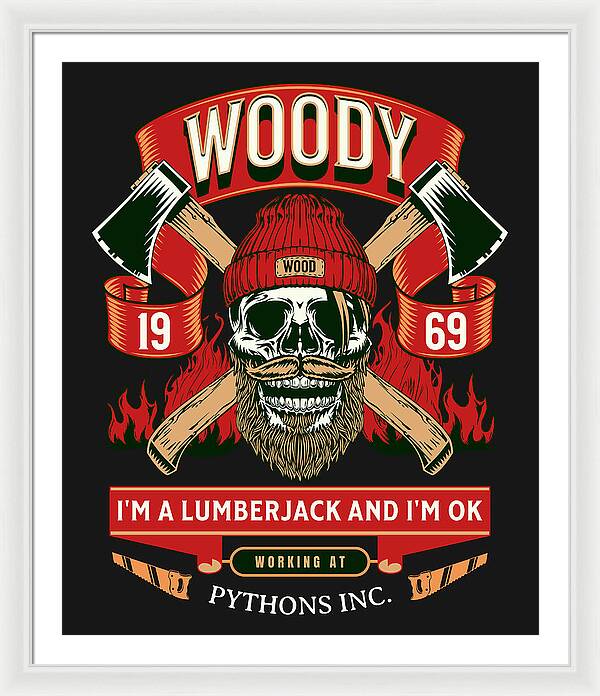 Woody the Lumberjack - Framed Print