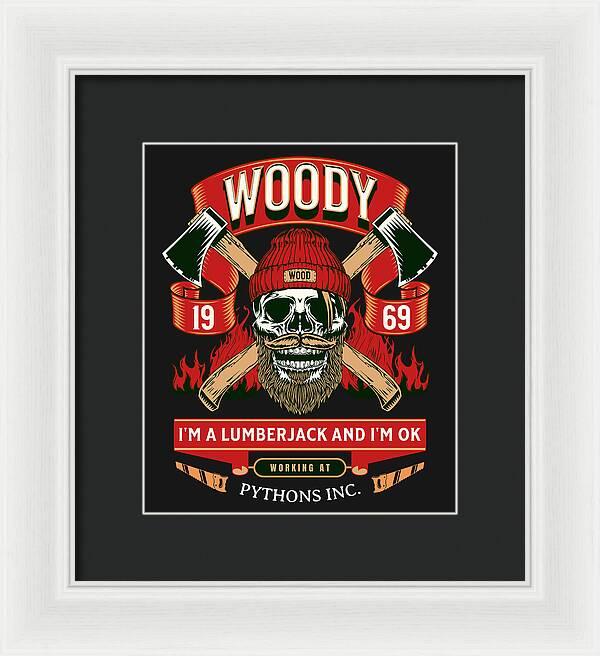 Woody the Lumberjack - Framed Print