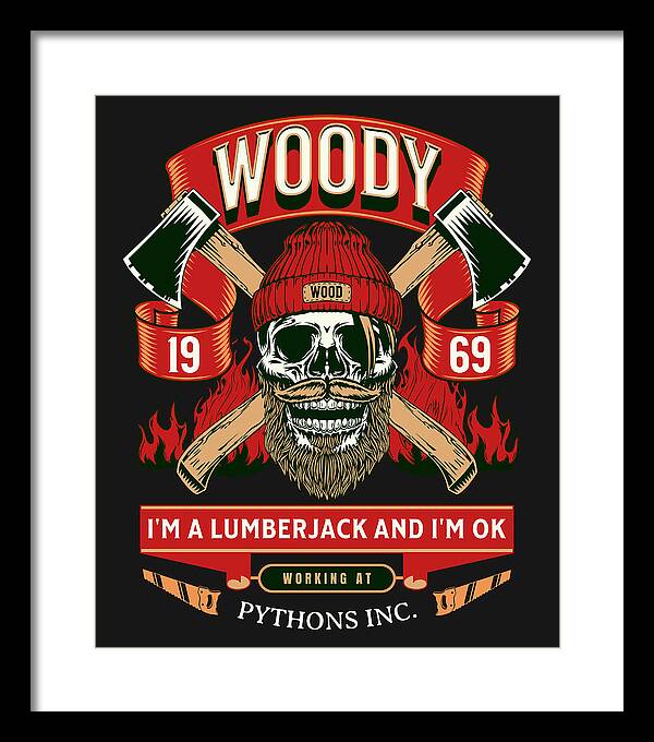 Woody the Lumberjack - Framed Print