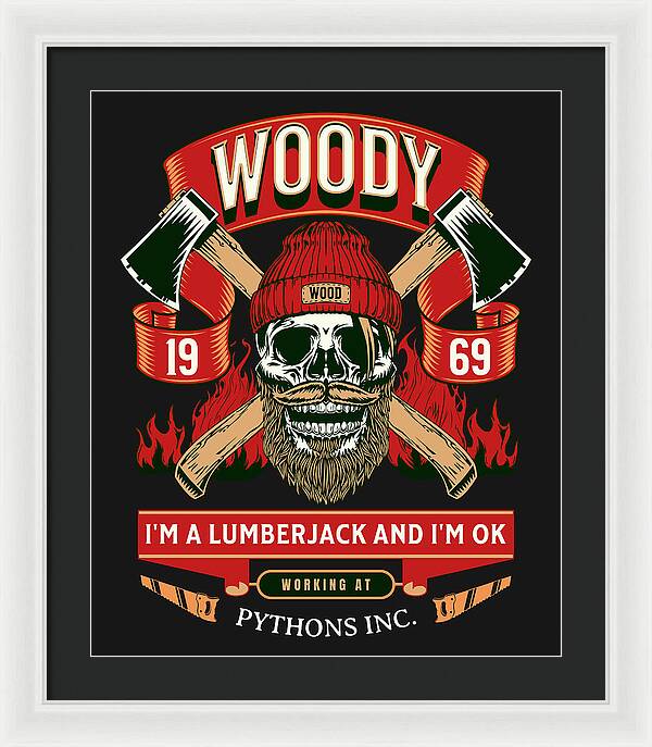 Woody the Lumberjack - Framed Print