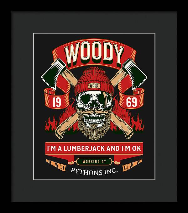 Woody the Lumberjack - Framed Print