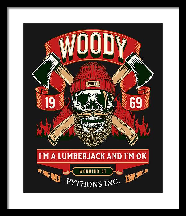 Woody the Lumberjack - Framed Print