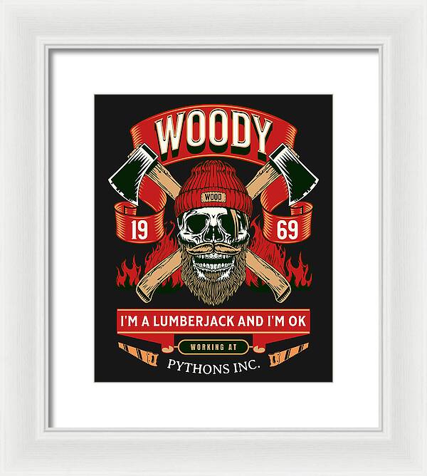 Woody the Lumberjack - Framed Print
