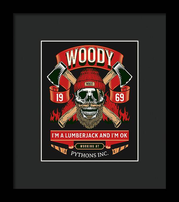 Woody the Lumberjack - Framed Print