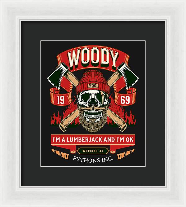 Woody the Lumberjack - Framed Print
