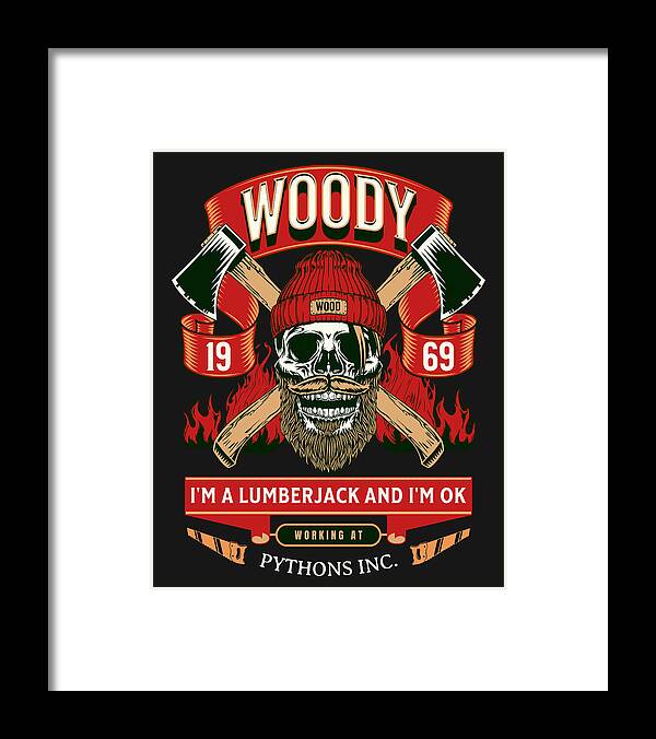 Woody the Lumberjack - Framed Print