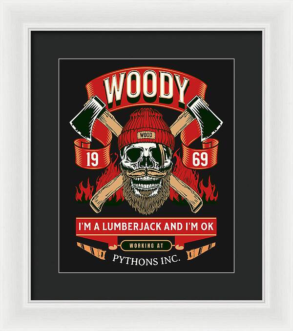 Woody the Lumberjack - Framed Print