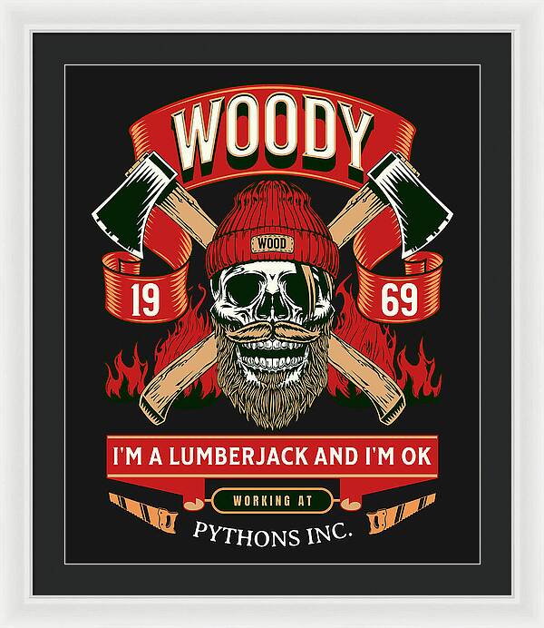 Woody the Lumberjack - Framed Print