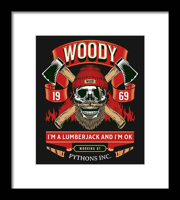 Woody the Lumberjack - Framed Print