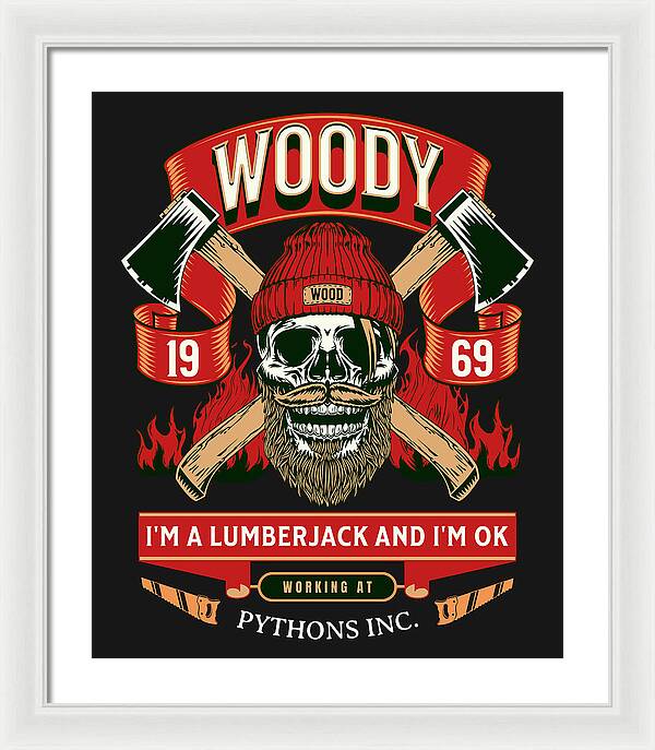 Woody the Lumberjack - Framed Print