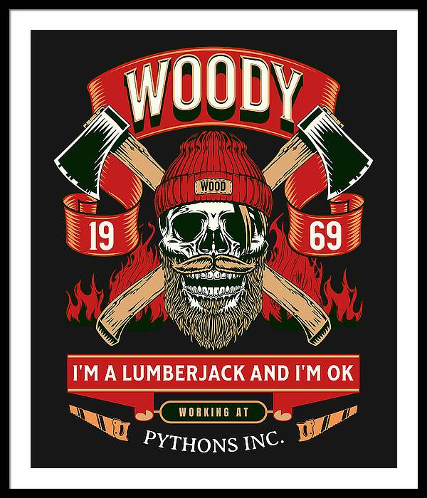 Woody the Lumberjack - Framed Print