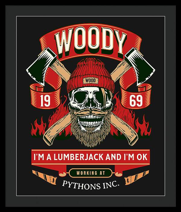 Woody the Lumberjack - Framed Print