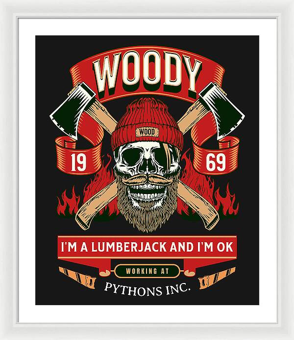 Woody the Lumberjack - Framed Print