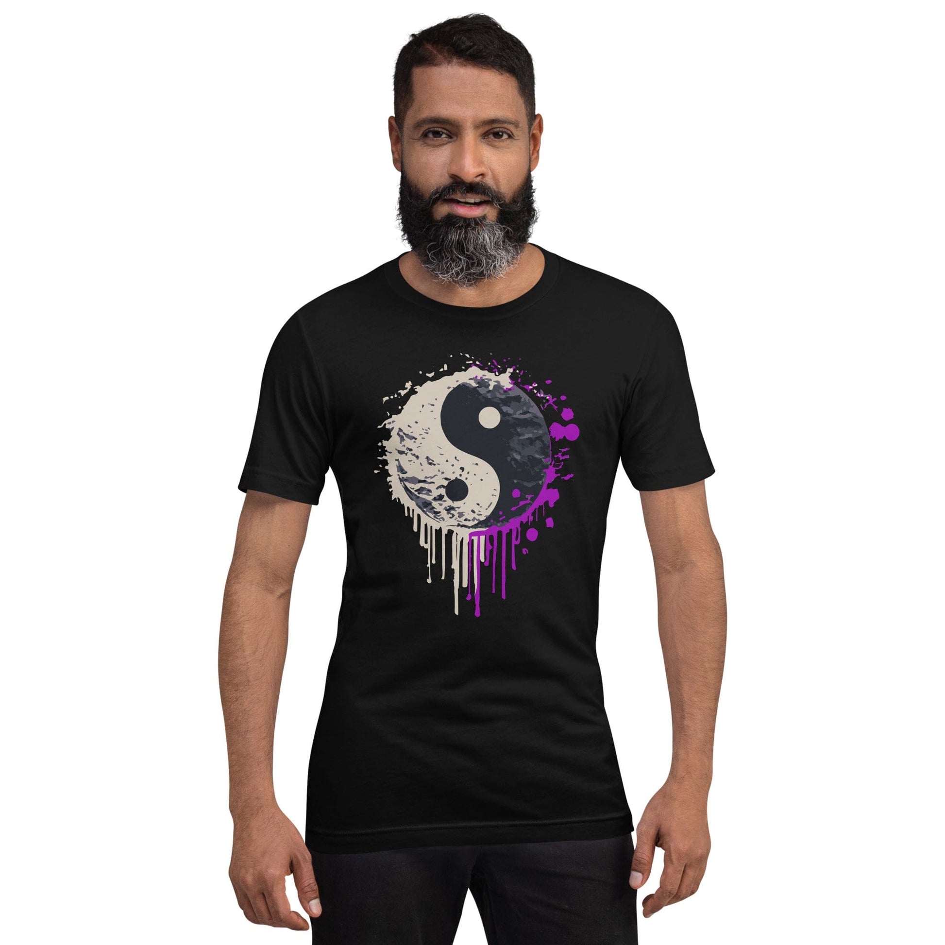Yin Yang spray paint T-shirt