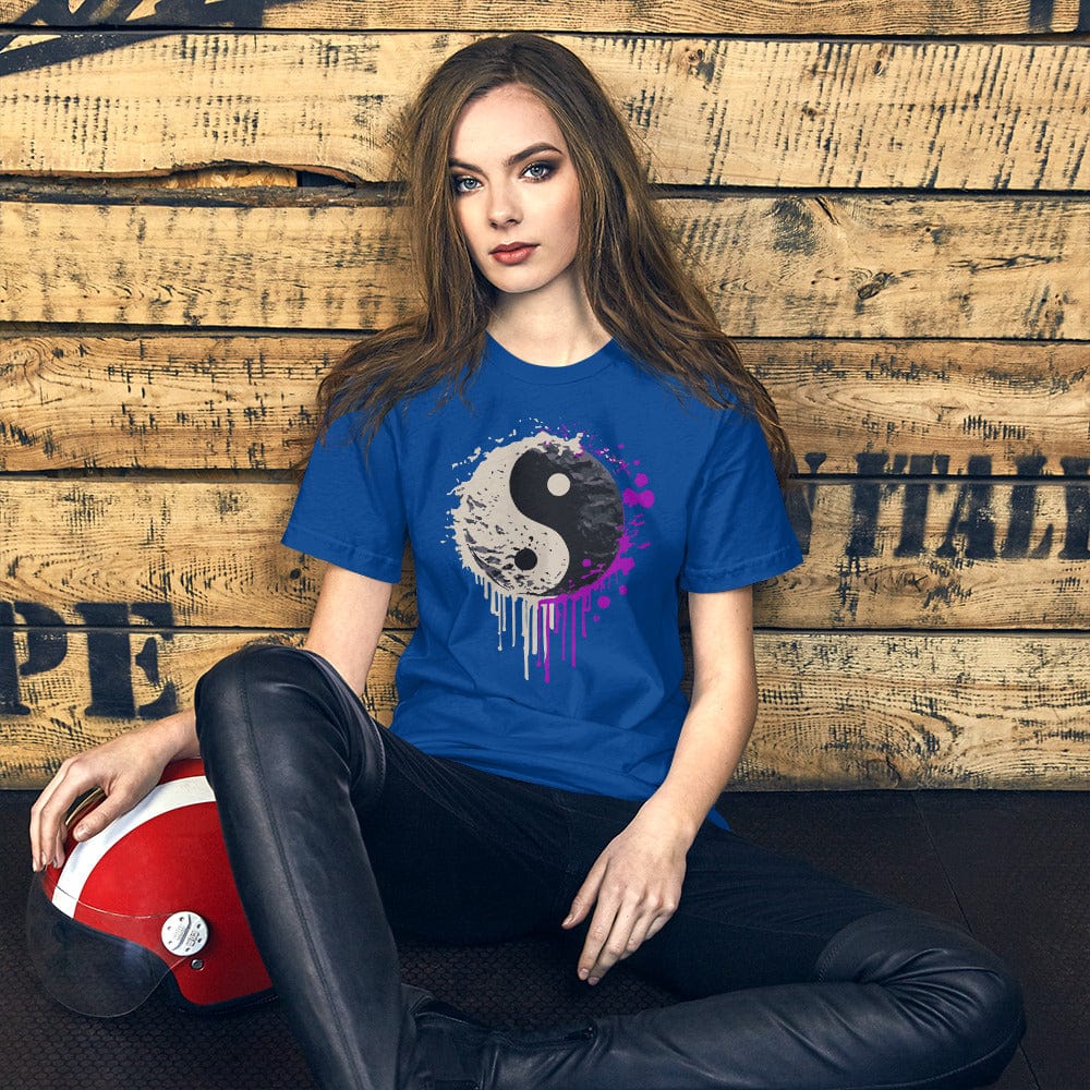 Yin Yang spray paint T-shirt