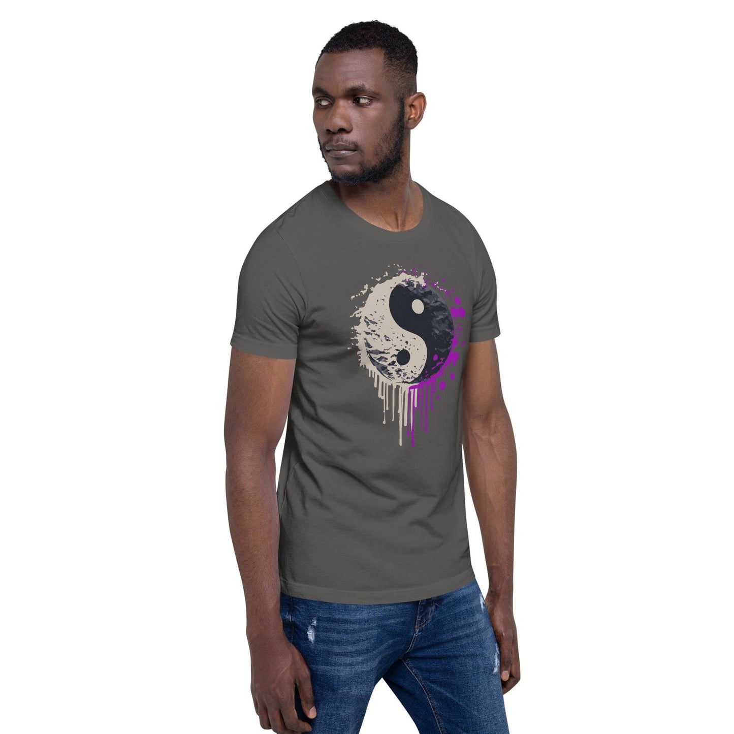 Yin Yang spray paint T-shirt