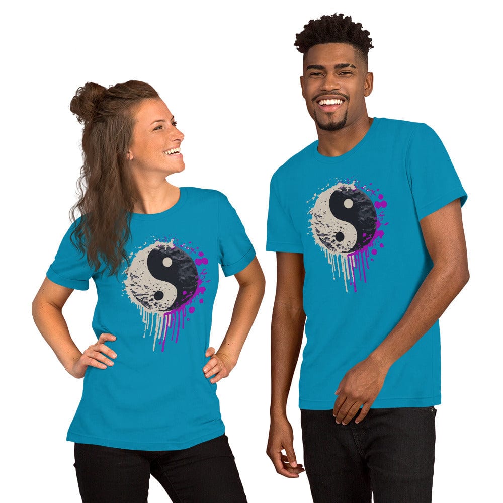 Yin Yang spray paint T-shirt