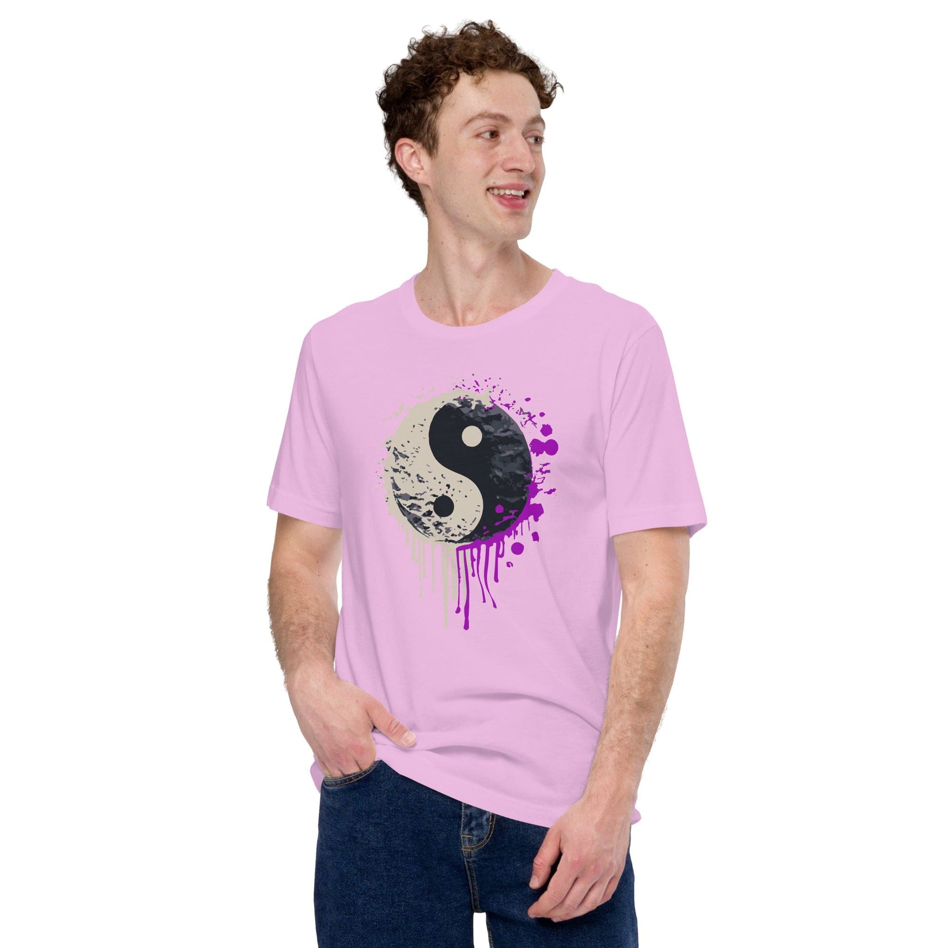 Yin Yang spray paint T-shirt