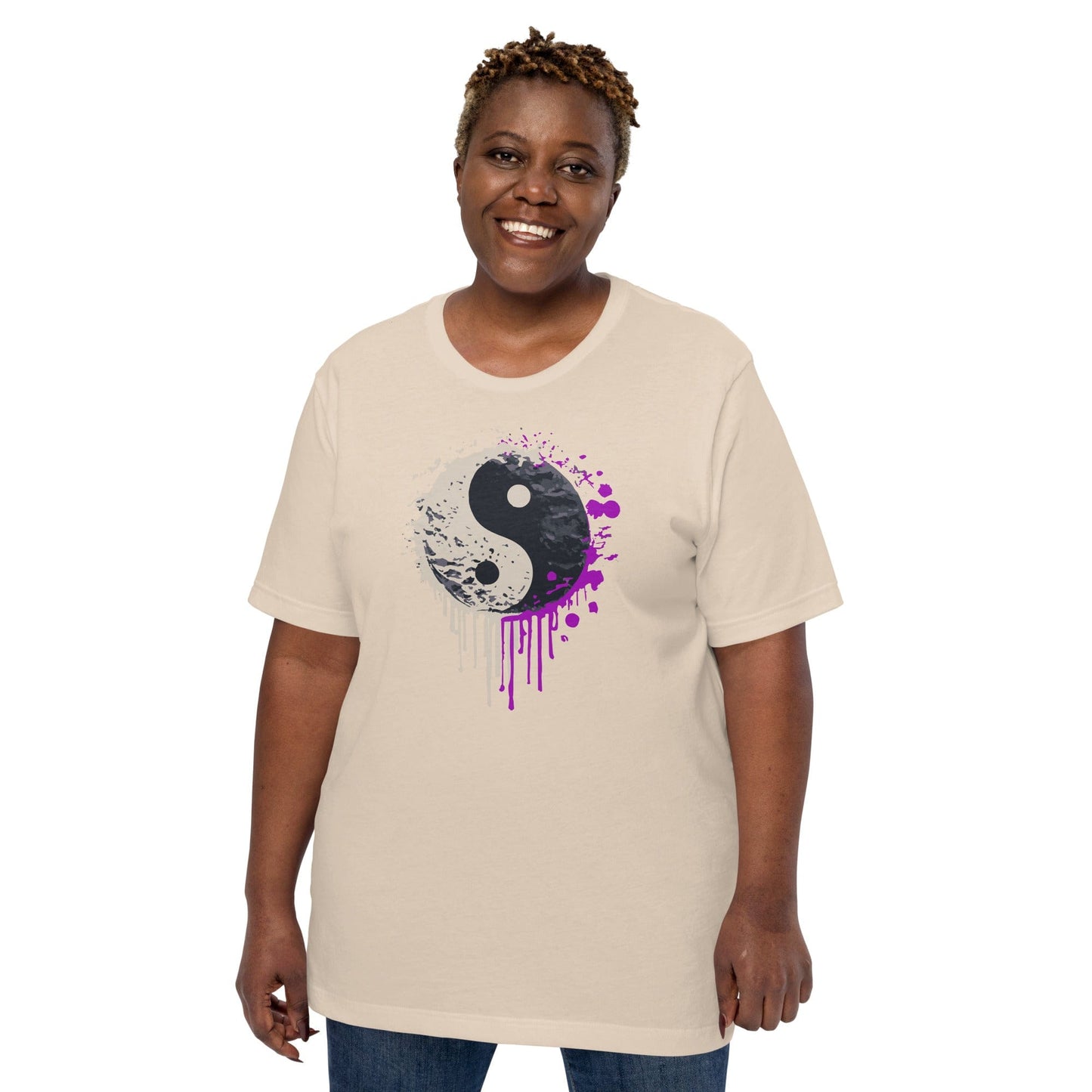 Yin Yang spray paint T-shirt
