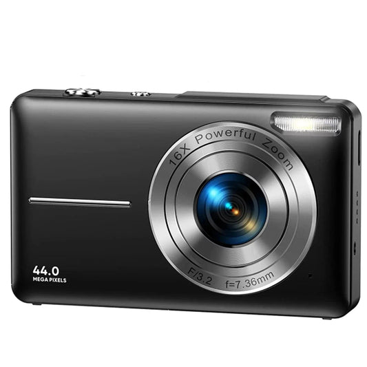 01DC403 44.0 MP 1080P Digital Camera 16X Digital Zoom Compact Point and Shoot Camera, Black Black