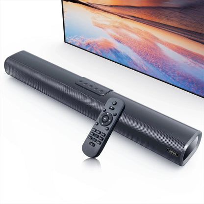 2.1Ch Sound Bars for TV, Soundbar with Subwoofer, Wired & Wireless Bluetooth 5.0 3D Surround Speakers, Optical/Hdmi/Aux/Rca/Usb Connection, Wall Mountable Black