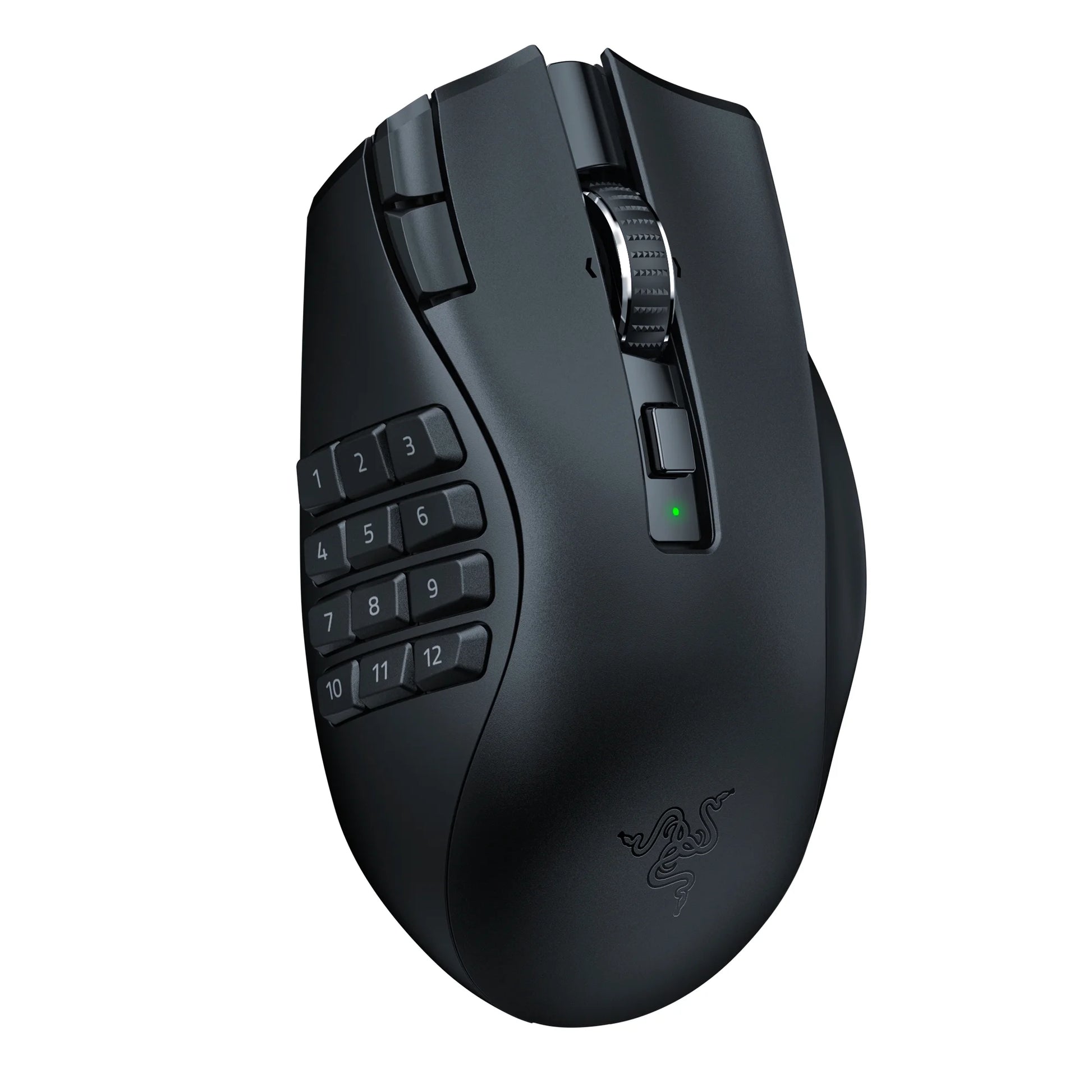 Naga V2 Hyperspeed Wireless MMO Gaming Mouse for PC, 19 Buttons, 2.4Ghz, Bluetooth, Black