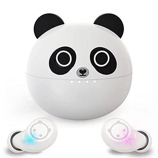 Wireless Earbuds for Kids,Bluetooth Earbuds with Cute Panda Comfort&Lightweight Design Noise Cancellation Earphone for Girl Women Sport Bluetooth 5.0 in Ear Headphone with Mini Portable Charging Case