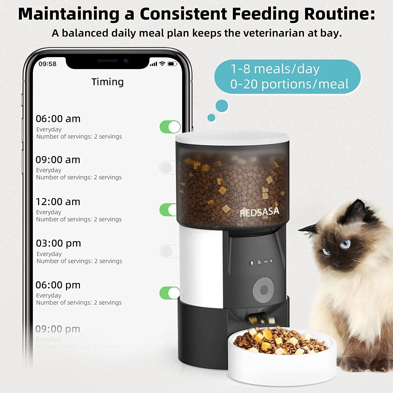 3L Automatic Pet Feeder with Camera