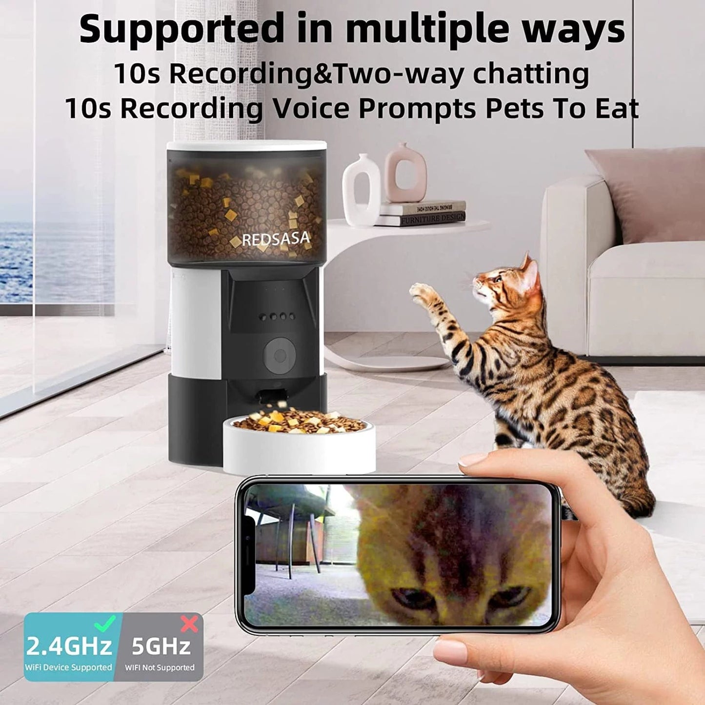 3L Automatic Pet Feeder with Camera