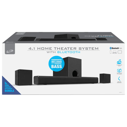 V5.0 Bluetooth 4.1 Channel Home Theater Speaker System with 24" Soundbar and Remote Control, ITBSW241B, Black