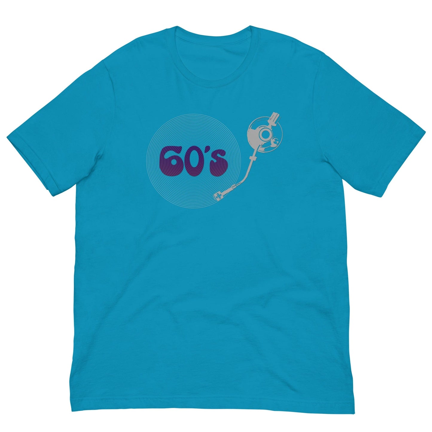 60's Record Player Music T-shirt Aqua / S