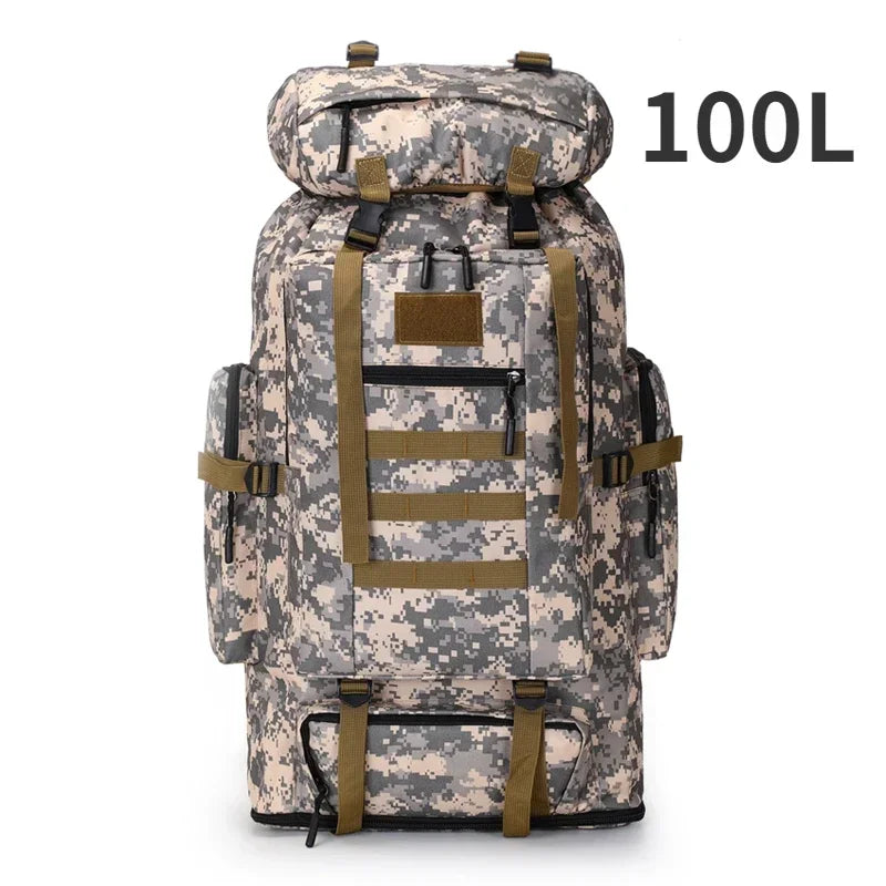 80L/100L Tactical Backpack – Built for Survival, Travel & Heavy-Duty Carry ACU(100L)