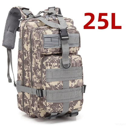 Military Tactical Backpack – 25L & 50L Waterproof Molle Rucksack 25L (ACU)