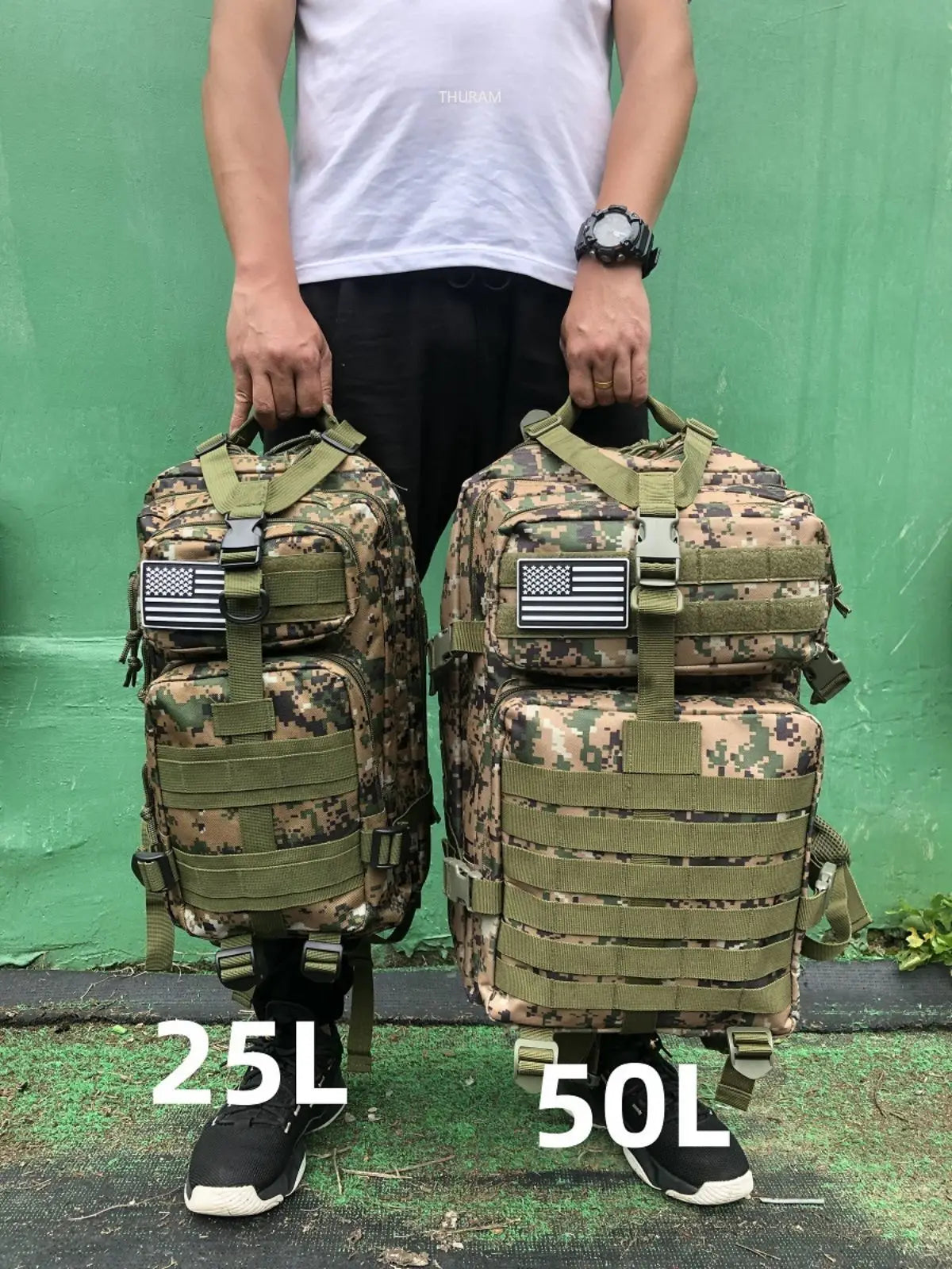 Military Tactical Backpack – 25L & 50L Waterproof Molle Rucksack