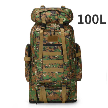 80L/100L Tactical Backpack – Built for Survival, Travel & Heavy-Duty Carry Camouflagegreen(100L