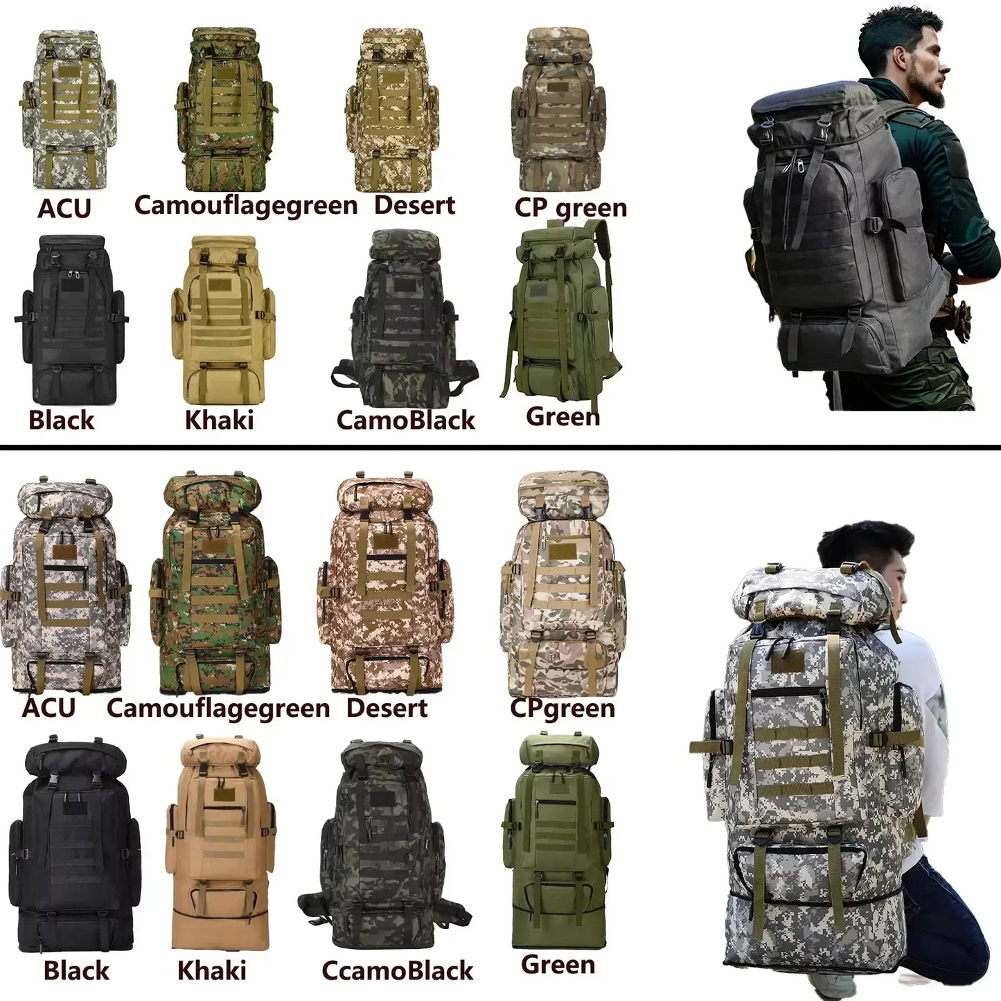 80L/100L Tactical Backpack – Built for Survival, Travel & Heavy-Duty Carry