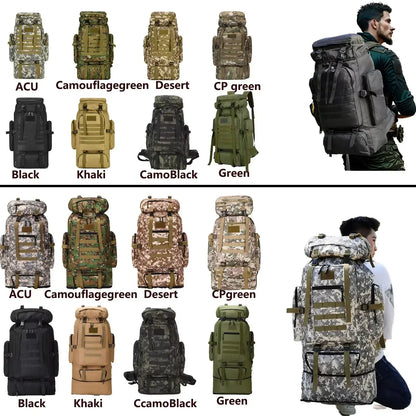 80L/100L Tactical Backpack – Built for Survival, Travel & Heavy-Duty Carry